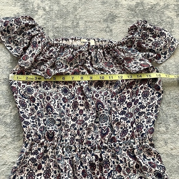 L’Agence Leonie Silk Off the Shoulder Ruffle Summer Dress Sz SP - Picture 10 of 16